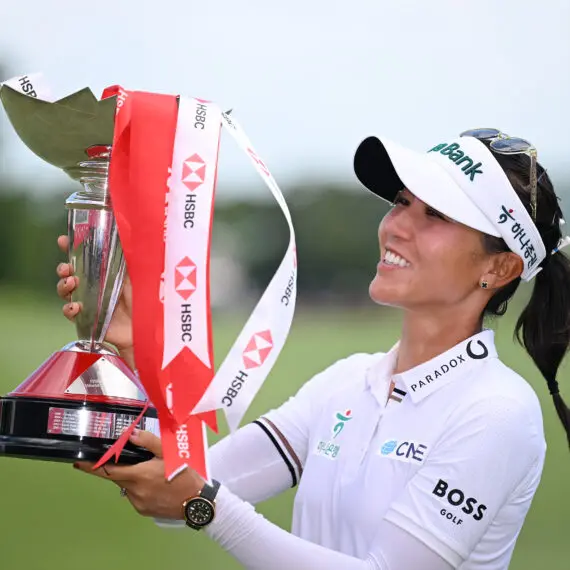Lydia Ko after winning the 2025 HSBC Women's World Championship