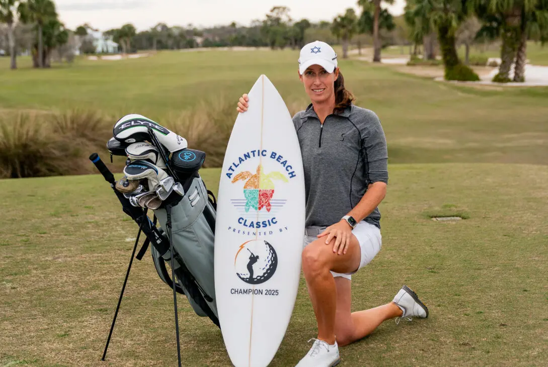 Laetitia Beck after winning the 2025 Atlantic Beach Classic.