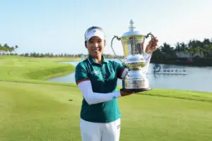 Mi Hyang Lee after winning the 2026 Blue Bay LPGA.